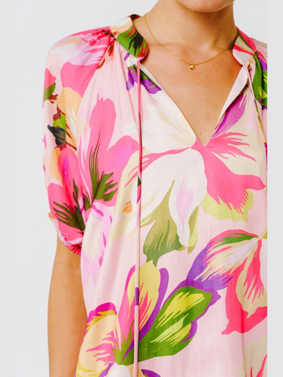 Breeze Raglan Sleeve Floral Print Top