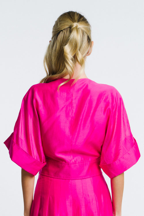 Load image 1 in gallery view. Clarisa Cropped Tie Front Top