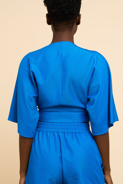 Load image 1 in gallery view. Clarisa Cropped Tie Front Top