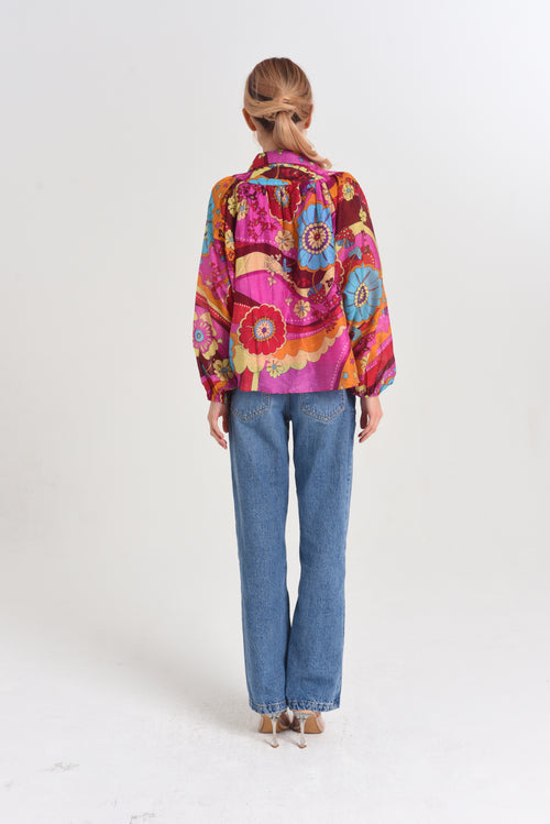 Load image 1 in gallery view. Elisa 抽象印花套头上衣