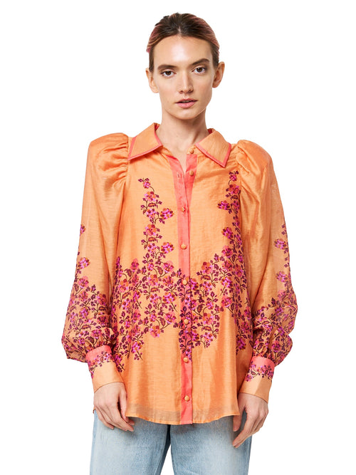Load image 1 in gallery view. Valerie Long Sleeve Floral Print Top
