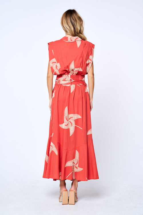 Cargar la imagen 1 en la vista de la galería. Teyan Embroidered Belted Wrap Maxi Skirt