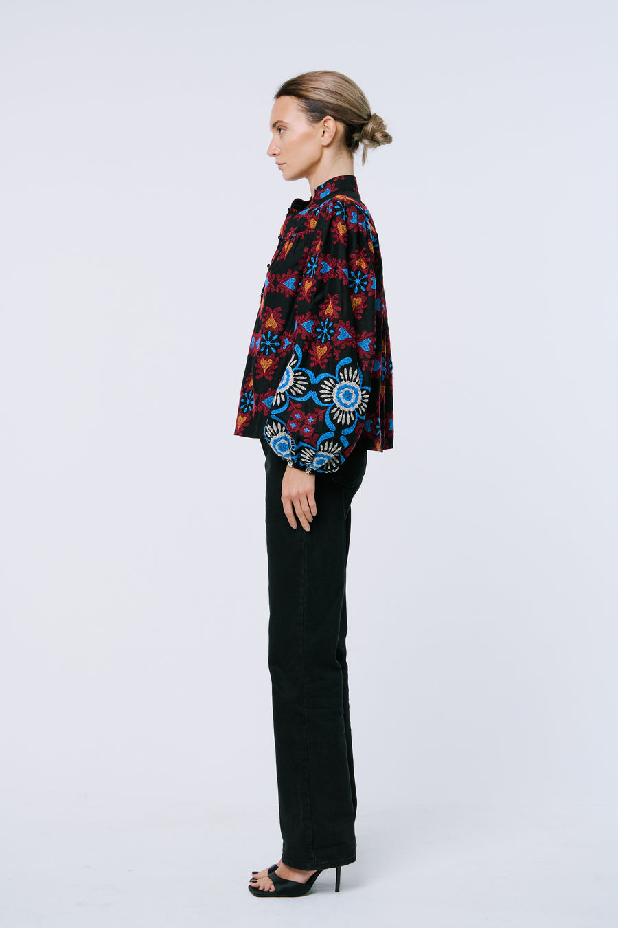 Yola Embroidered Long Sleeve Top