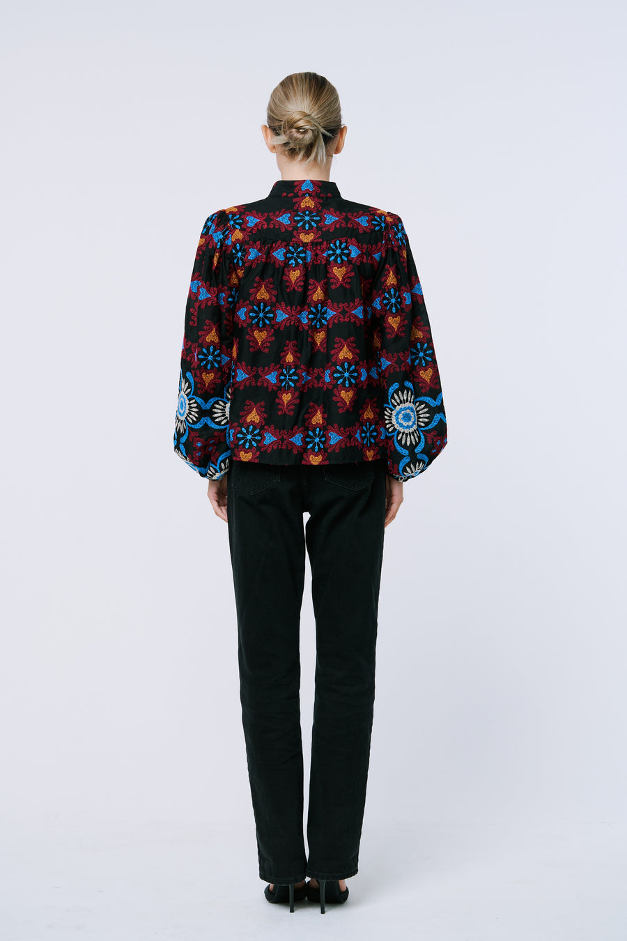 Yola Embroidered Long Sleeve Top