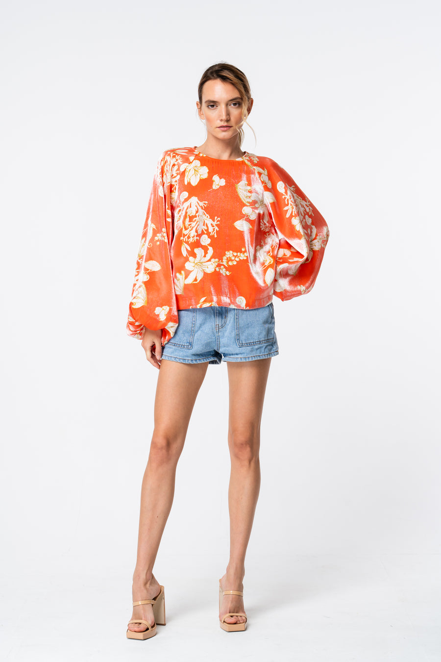 Charette Shimmer Raglan Sleeve Top