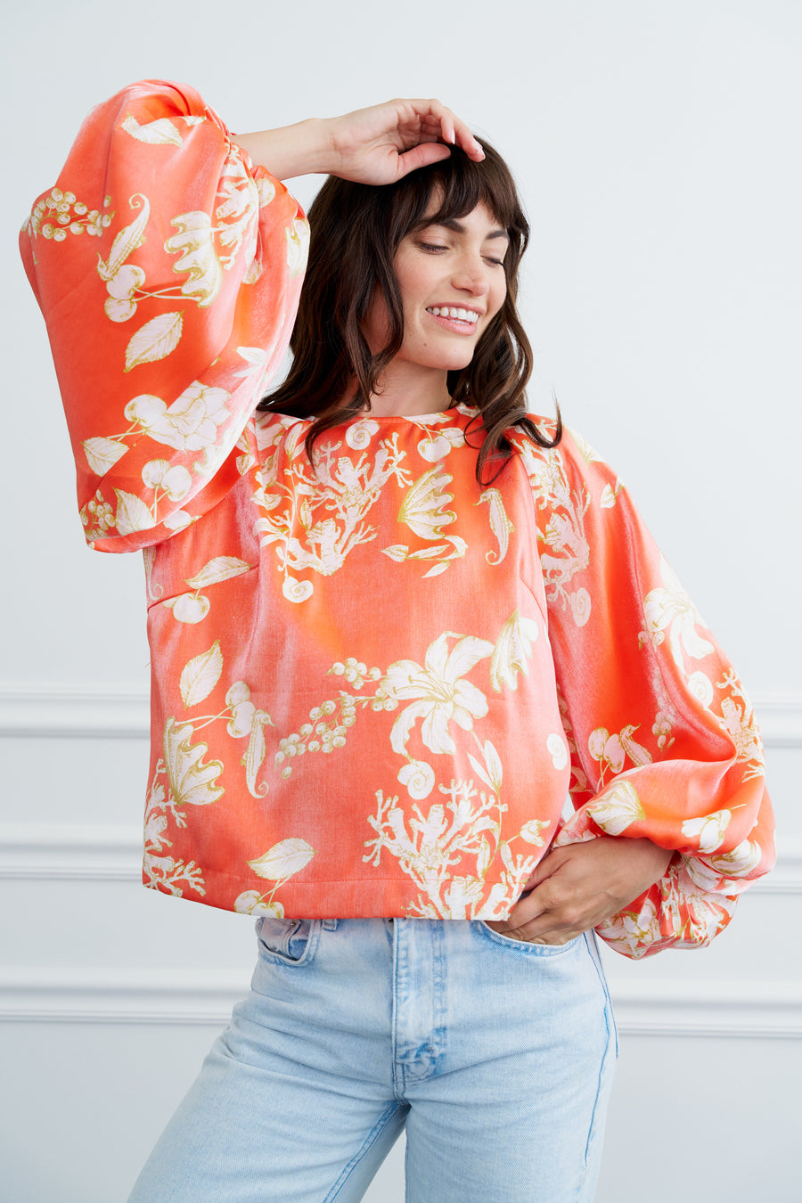 Charette Shimmer Raglan Sleeve Top