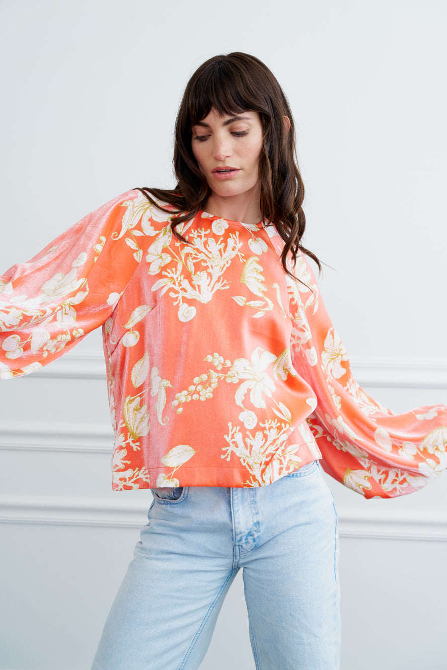 Charette Shimmer Raglan Sleeve Top