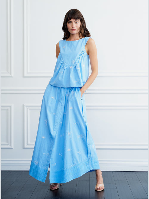 Cargar la imagen 1 en la vista de la galería. Maryam Embroidered Front Slit Maxi Skirt