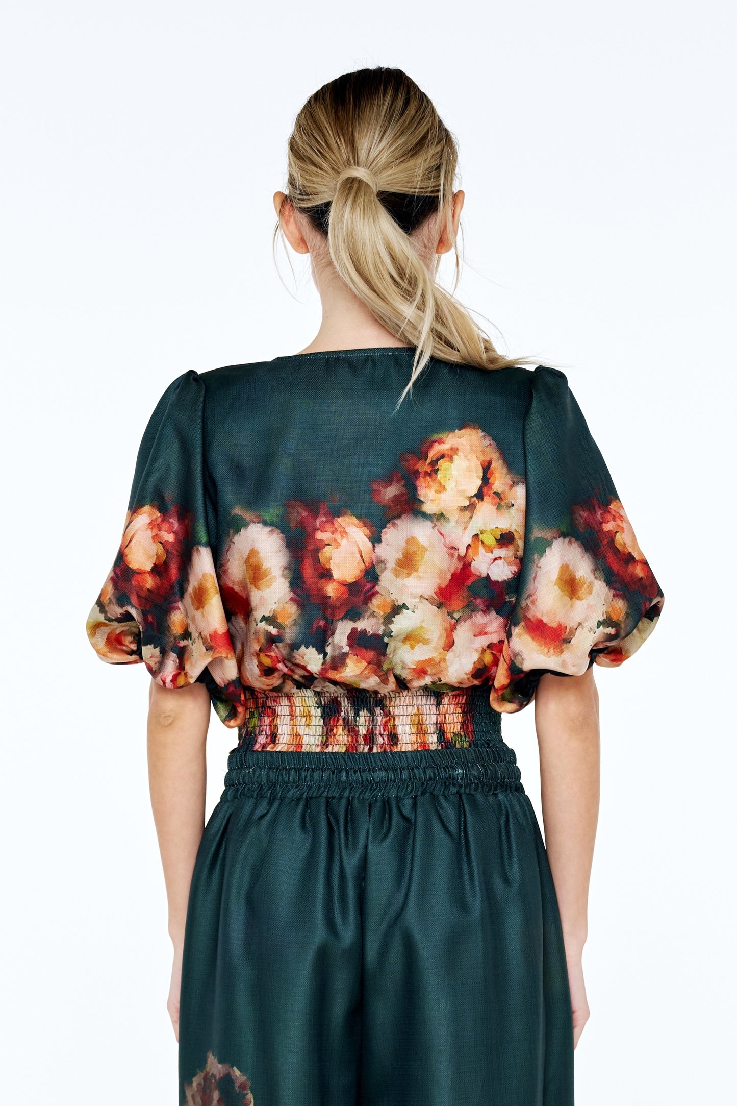 Emel Floral Print Pudd Sleeve Top
