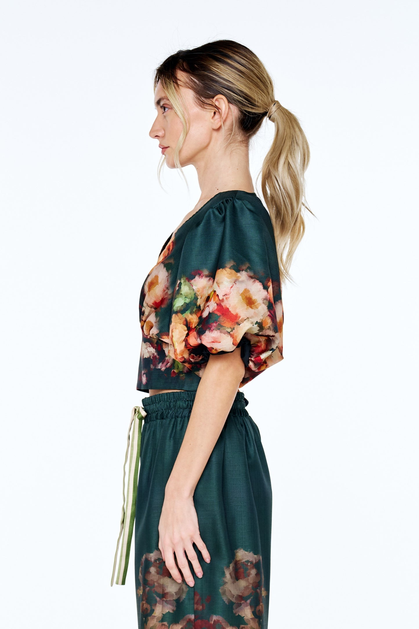 Emel Floral Print Pudd Sleeve Top