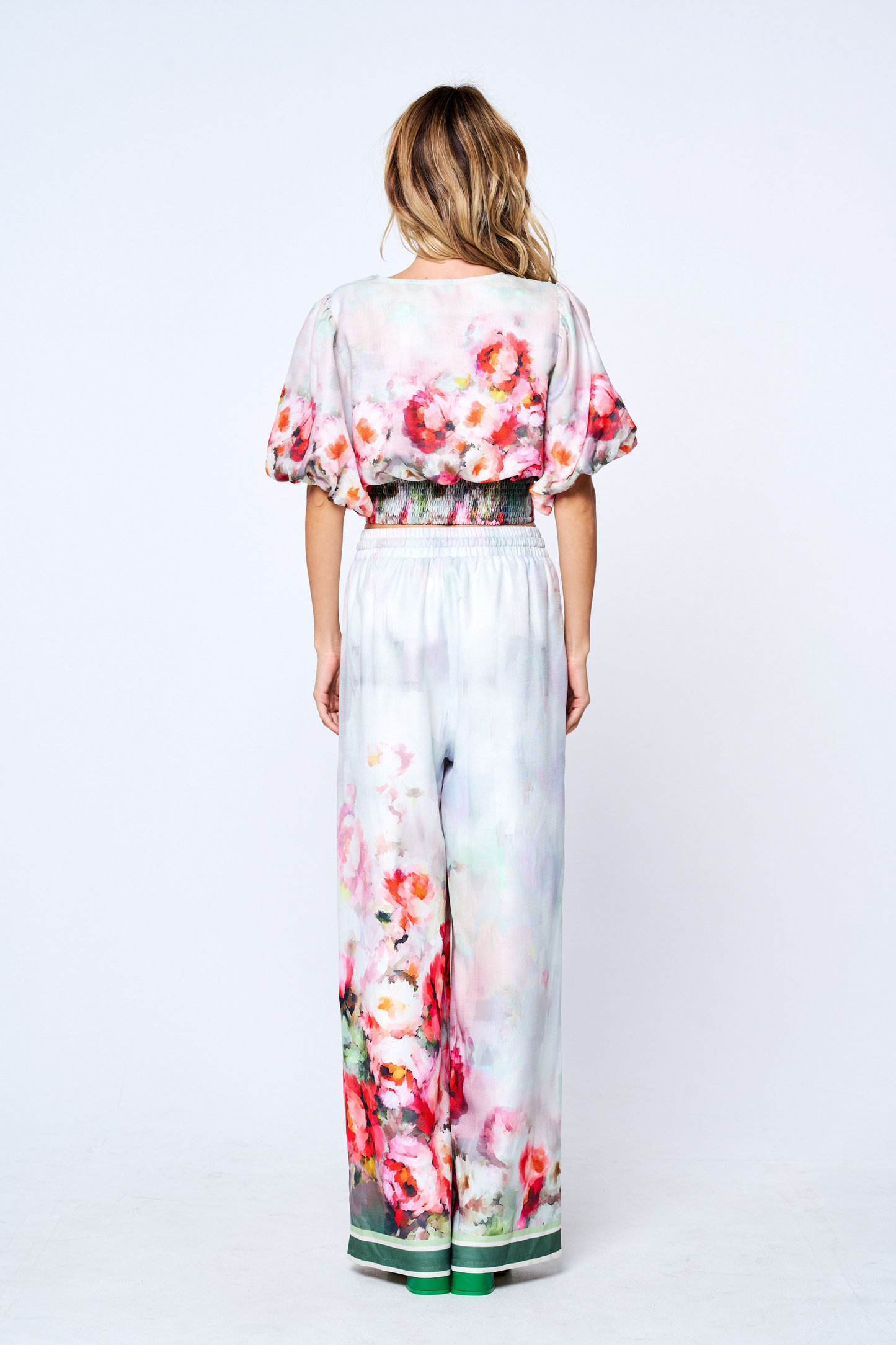 Emel Floral Print Puff Sleeve Top