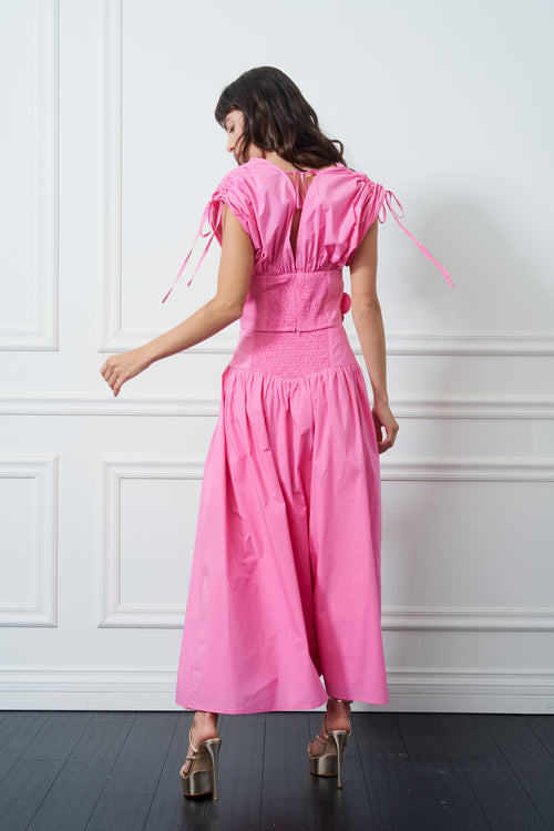 Load image 1 in gallery view. Emmeline Gathered High-Waisted Maxi Skirt