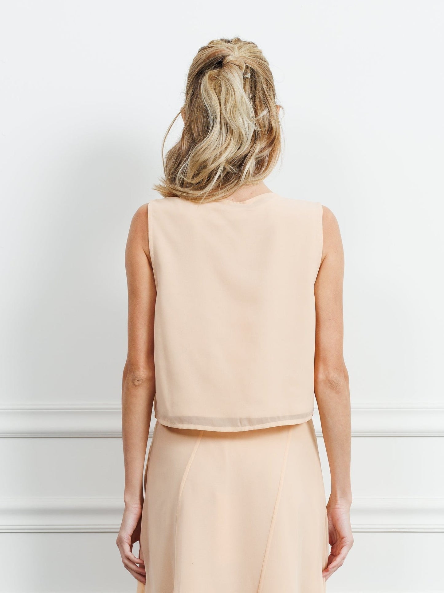 Verda Embroidered Button Up Vest Top