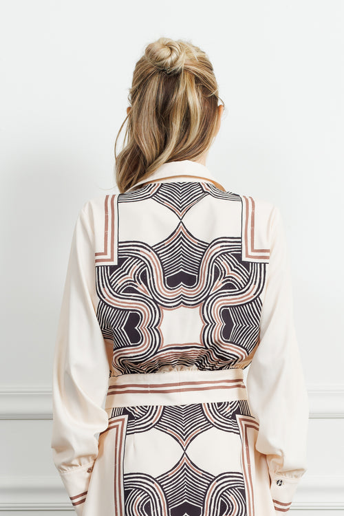 Load image 1 in gallery view. Gara Long Sleeve Tie Front Shirt