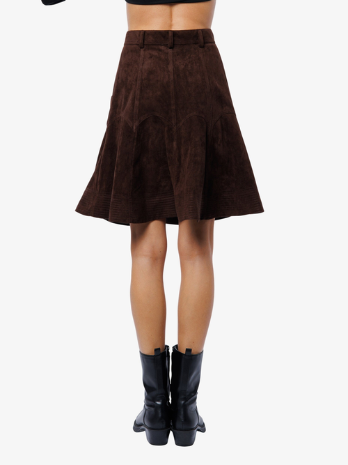 Cargar la imagen 1 en la vista de la galería. Tiffany High Waisted Fauz Suede Skirt