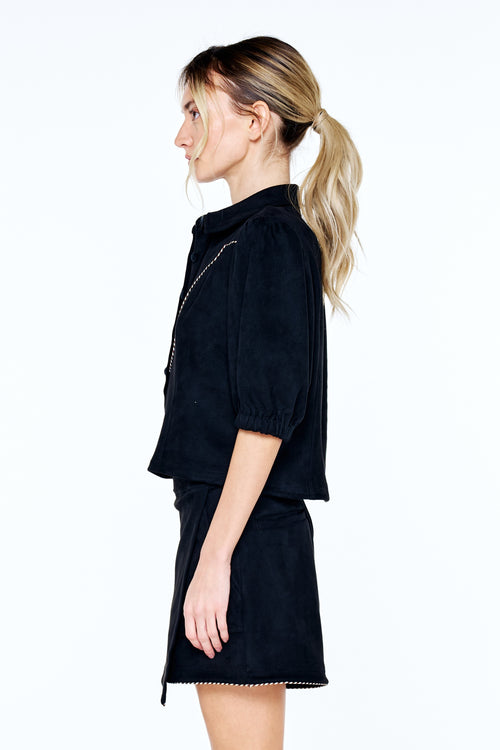 Load image 1 in gallery view. Noa Faux Suede Wrap Skort
