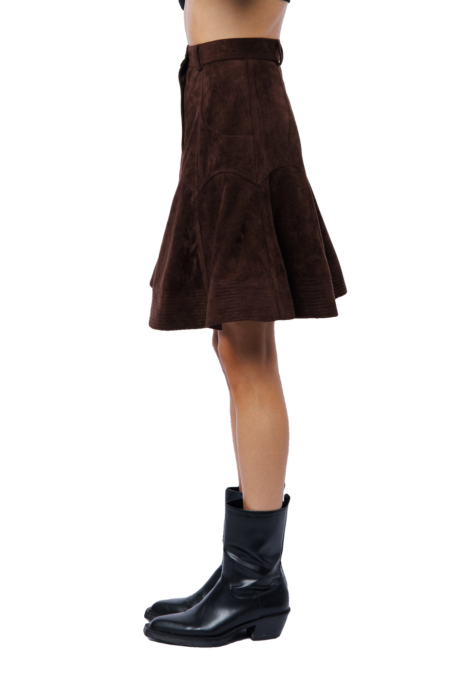 Tiffany High Waisted Fauz Suede Skirt