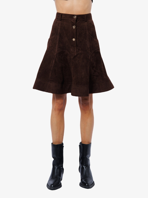 Cargar la imagen 1 en la vista de la galería. Tiffany High Waisted Fauz Suede Skirt