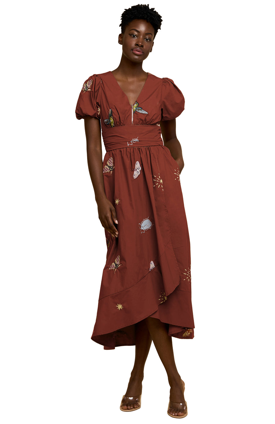 Arya Embroidered Cotton Maxi Dress