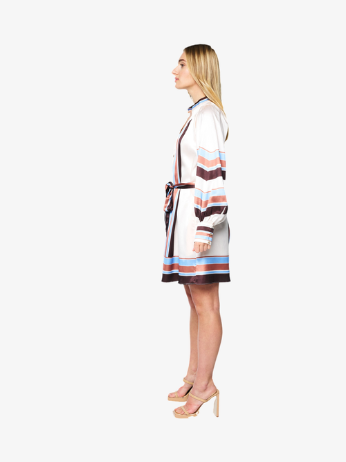 Cargar la imagen 1 en la vista de la galería. Jessie Satin Long Sleeve Shirt Dress